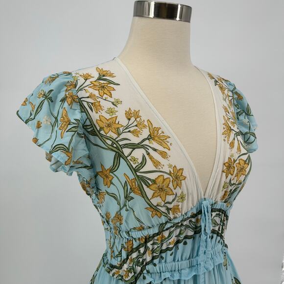 Derek Lam 10 Crosby Flutter Sleeve V-Neck Midi Dress Size 2 – EUC, 2 Small Spots - Picture 7 of 12